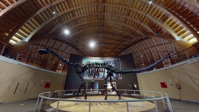 Museo Del Jurásico De Asturias - Colunga (Asturias) - photo of a long-necked dinosaur skeleton